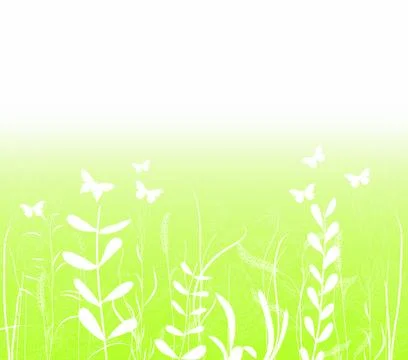 Spring florals and butterfly background Stock Illustration