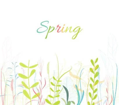 Spring florals flower background Stock Illustration