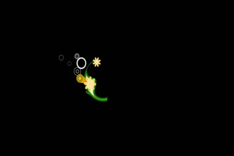 Spring Flourish Motion Design Element 01 Widescreen Stock Footage 10870883