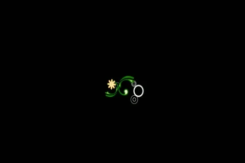 Spring Flourish Motion Design Element 02 Widescreen Stock Footage 10870884