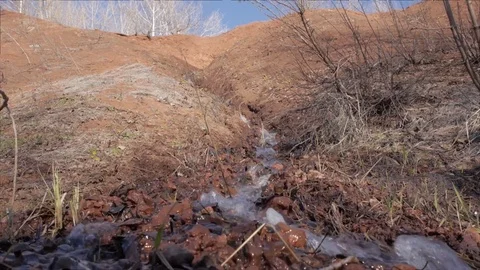 Spring flow of clean water Stock Footage 75711121