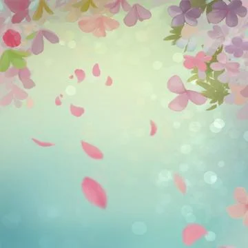 Spring Flower Abstract Background Stock Illustration