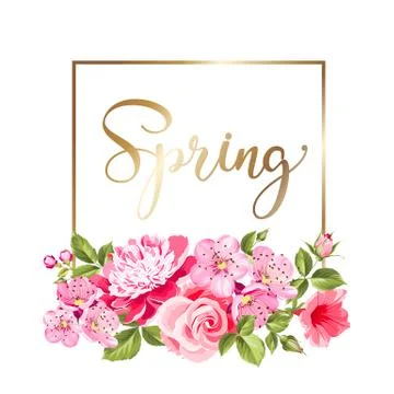 Spring flower card Illustrazione stock