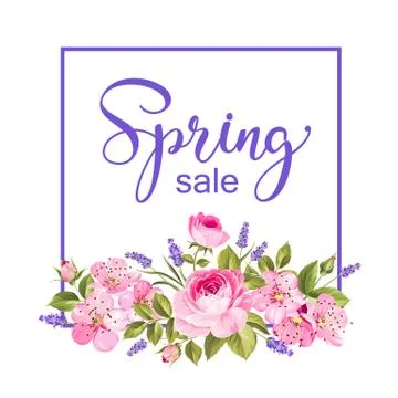 Spring flower card Illustrazione stock