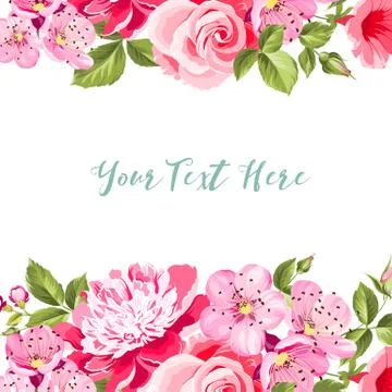 Spring flower card Stock Illustration