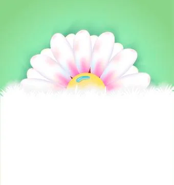 Spring flower with copy space background Stock Illustration