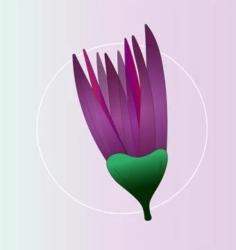 Spring Flower. Frame decorated with Violet Purple Flower. For pattern, posters Stock Illustration