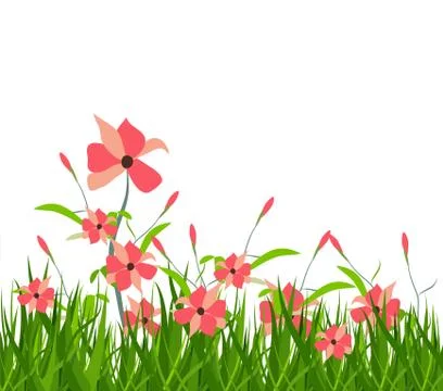 Spring with flower Stock Illustration