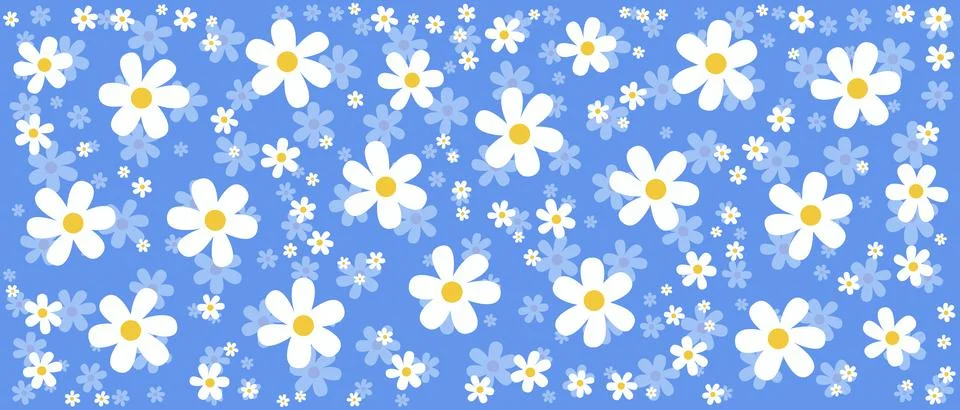 Spring flower pattern background vector 스톡 일러스트