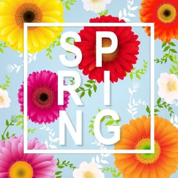 Spring Flower Spring Banner Stock Illustration