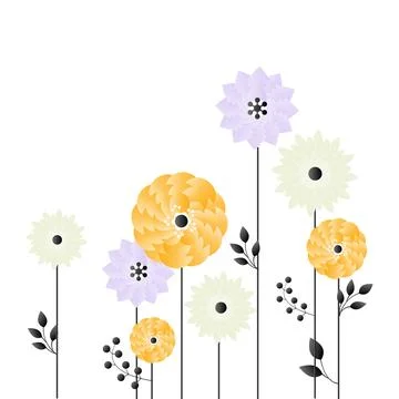 Spring Flower Vector Cartoon Illustration on the White Background Stock Illustration