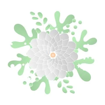 Spring Flower Vector Cartoon Illustration on the White Background Stock Illustration