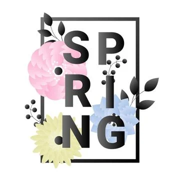 Spring Flower Vector Cartoon Illustration on the White Background Stock Illustration