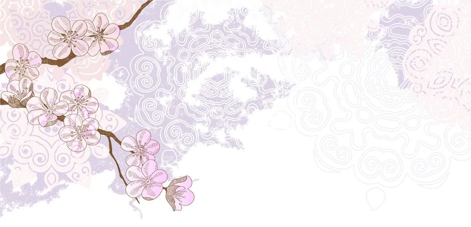 Spring flowers background Stock Illustration