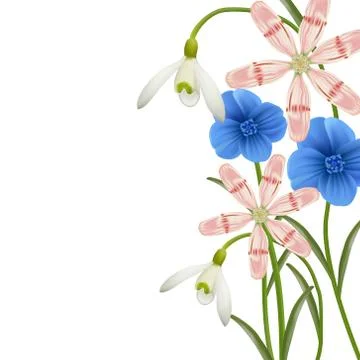 Spring Flowers background Stock Illustration