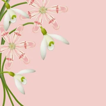 Spring Flowers background Stock Illustration