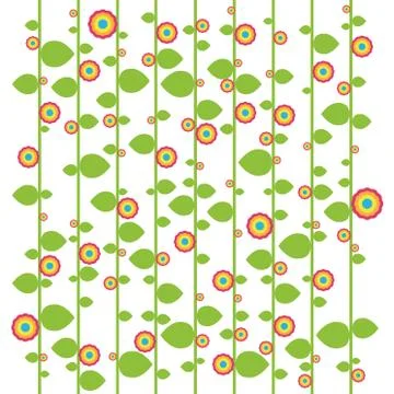 Spring flowers background vector illustration. Postcard print Stock Illustration