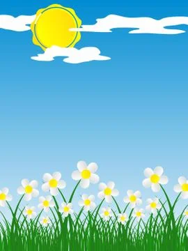 Spring Flowers During A Sunny Day Stock-Illustration