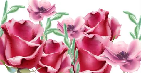 Spring flowers frame card Vector watercolor. Wedding invitation. Summer fest  스톡 일러스트