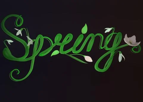 Spring. Flowers. Stock Illustration