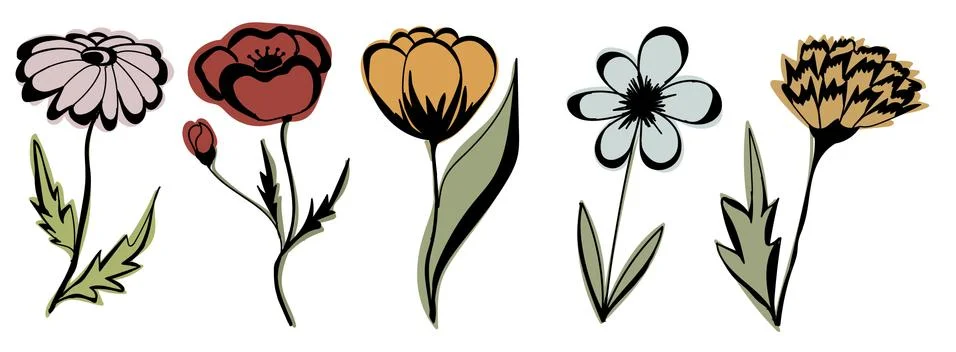 Spring flowers Stock Illustration