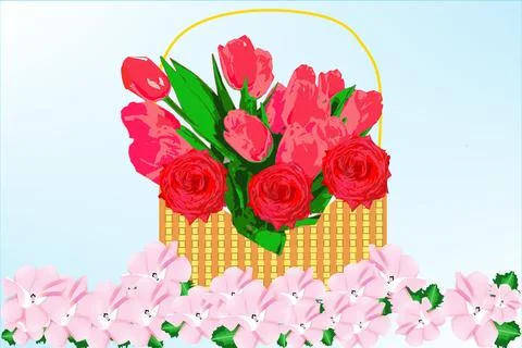 Spring flowers Stock Illustration
