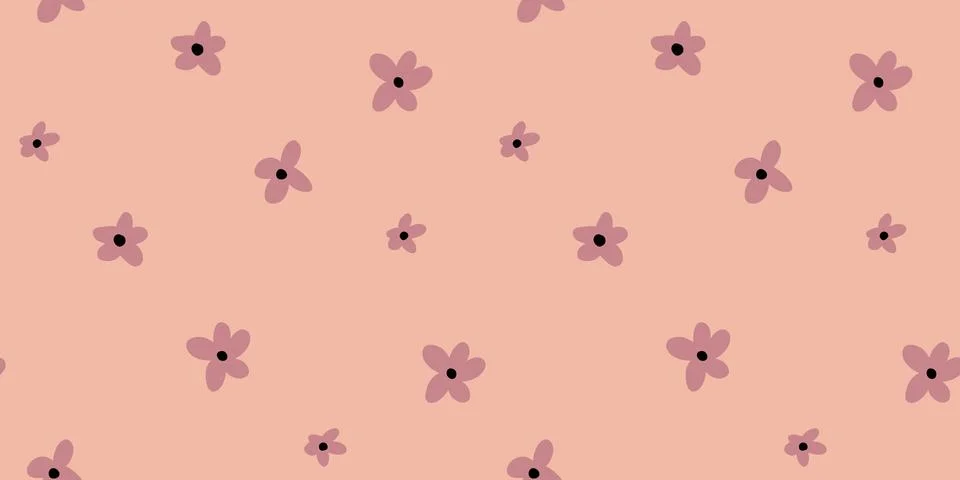 Spring flowers pattern on beige background. 스톡 일러스트