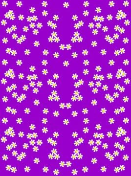 Spring flowers pattern, graphic floral motive. Vector illustration eps. Stock Illustration