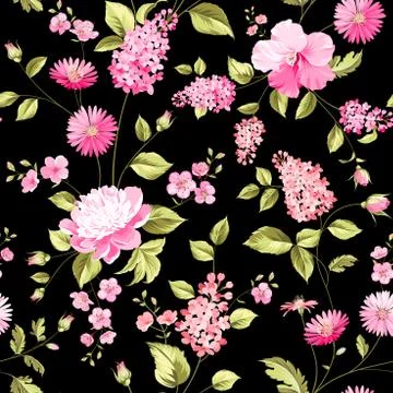 Spring flowers pattern Stock Illustration