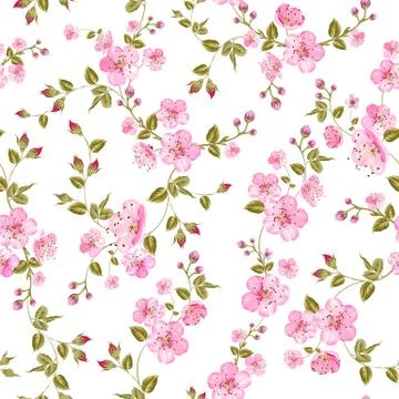 Spring flowers pattern Stock Illustration