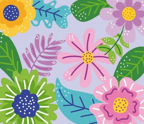 Spring flowers pattern Stock Illustration