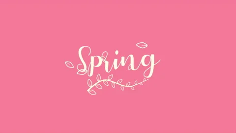 Spring with flowers on pink texture Видео 167443195