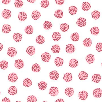 Spring flowers print. Simple seamless floral pattern on white background for Stock Illustration