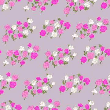 Spring flowers print. Vector seamless floral pattern. Floral design for fashi 스톡 일러스트