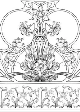 Spring flowers seamless pattern, background. Stock Illustration