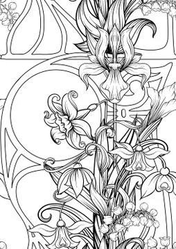 Spring flowers seamless pattern, background. Stock Illustration