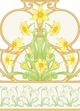 Spring flowers seamless pattern, background. Stock Illustration