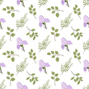 Spring flowers seamless pattern for fabric and textile Stock Illustration