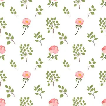 Spring flowers seamless pattern for fabric and textile Stock Illustration