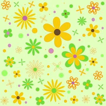 Spring flowers seamless pattern Stock Illustration
