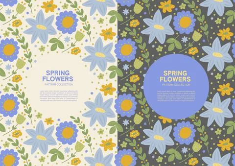 Spring flowers seamless pattern Stock Illustration