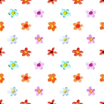 Spring flowers seamless Stock Photos