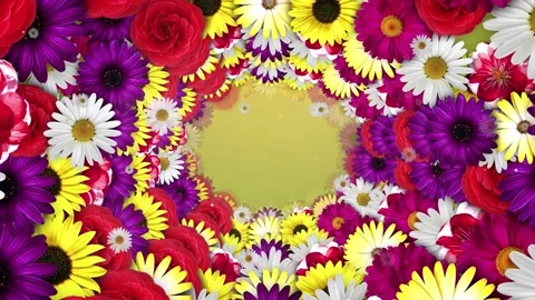 Spring Flowers Tunnel Background Видео 204145025