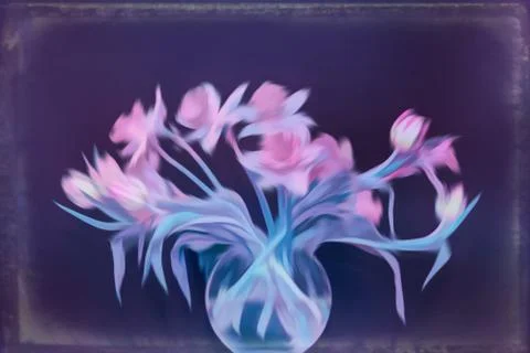 Spring flowers in a vase Stock Photos