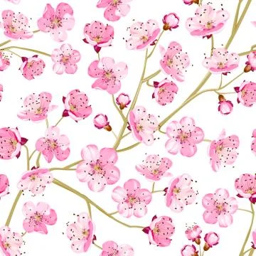 Spring flowers wallpaper Stock Illustration