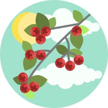 Spring Flowers Well-Crafted Pixel Perfect Vector Flat Icons Stock Illustration