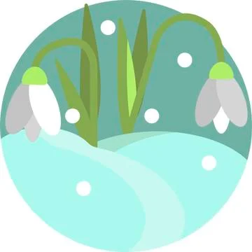 Spring Flowers Well-Crafted Pixel Perfect Vector Flat Icons Stock Illustration