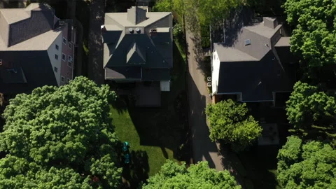 SPRING FLYOVER HOMES Stock Footage 195883373