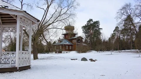 Spring, forest, and ice on the river 10 Stock Footage 250511740