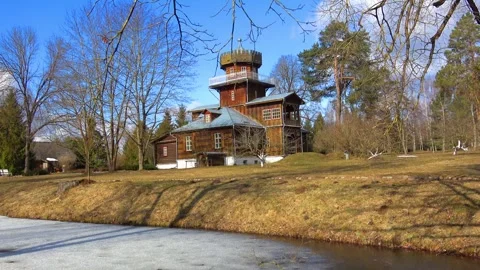 Spring, forest, and ice on the river 39 Stock Footage 250512423